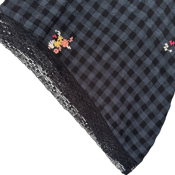 Odd Molly Dress Embroidered floral flare sleeves lace witchy whimsigoth Small XS - Picture 6 of 16